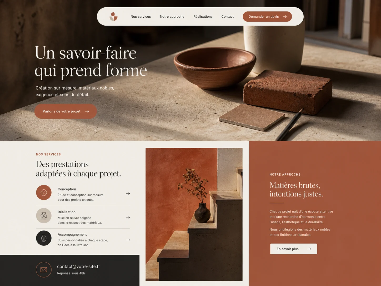 Aperçu visuel de la prestation Site Essentiel